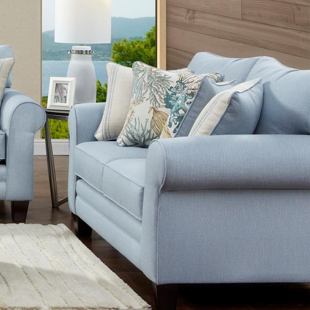 Fusion Furniture 1140 LABYRINTH SKY Loveseat Howell Furniture Uph